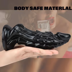 Modi Animal Dick Dragon Dildo Dinosaur Scales Penis Big Suction Cup Adult Anal Sex Toys For Women Men - black