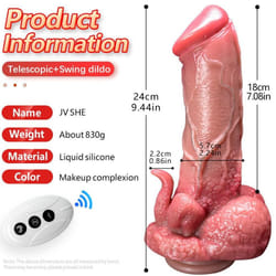 Super Powerful Remote Control Electric Giant Tongue Robust Simulation Vibrator Dildo Dildo Female Gun Machine Masturbator Sex Toys