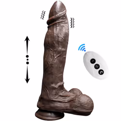 11.4 Inch Super Long  Realistic Dildo Electric Coarse Simulation Phallus Telescopic Rocking Vibration Heating Dildo Female Masturbator Adult Sex Dildo
