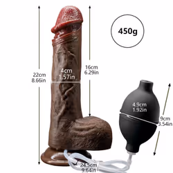 Balloon Spray Double Liquid Silicone Artificial Penis Makeup Female Masturbator Thick Long Vacation Penis Adult Sexual Suppl ...