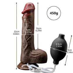 Balloon Spray  Double Liquid Silicone Artificial Penis Makeup Female Masturbator Thick Long Vacation Penis Adult Sexual Supplies