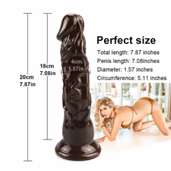 Small Dildo Realistic Penis Suction Cup Dildo Dick Female Masturbator Clitoral Stimulator Lesbian Sex Toys For Women - Size:20cm*4cm