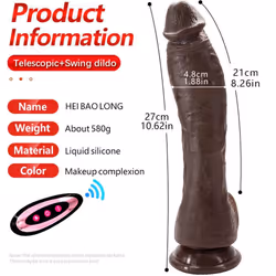 Black Tyrannosaurus Liquid Silicone Electric Phallus Simulation Dildo Adult Sex Products Female Cannon Machine Masturbation M ...