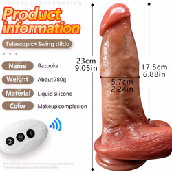 Super Strong Blue Rib Protrusion Simulation Electric Penis Dildo Masturbator Wireless Remote Control Heating Retractable Swin ...