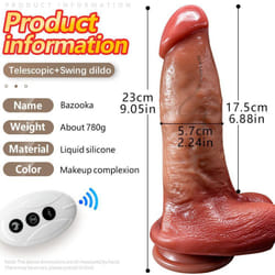 Super Strong Blue Rib Protrusion Simulation Electric Penis Dildo Masturbator Wireless Remote Control Heating Retractable Swing Sex Toys