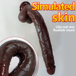 Black Giant Super Soft Super Long Dildo Anal Plug Female Dildo Female Manual Masturbator Adult Sex Toys - S