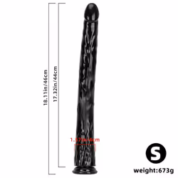 Black Extra Large Anal Strip Size Anal Plug Extra Long Phallus Deep Expansion Anal Strip Female Outing Anal Whip - black -S