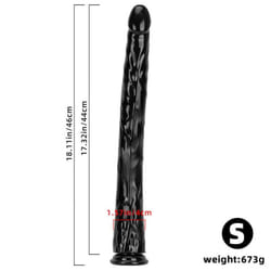 Black Extra Large Anal Strip Size Anal Plug Extra Long Phallus Deep Expansion Anal Strip Female Outing Anal Whip - black -S