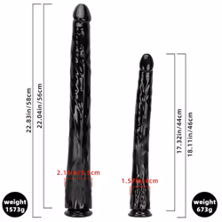 Black Extra Large Anal Strip Size Anal Plug Extra Long Phallus Deep Expansion Anal Strip Female Outing Anal Whip - black -S