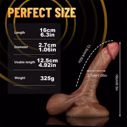 Female Makeup Phallus Masturbator Super Soft High-fidelity Simulation Phallus Adult Products - brown -small