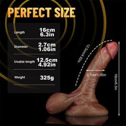 Female Makeup Phallus Masturbator Super Soft High-fidelity Simulation Phallus Adult Products - brown -small