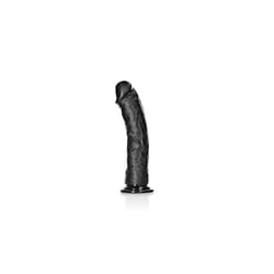 Real Rock - Curved Realistic Dildo with Suction Cup 9 inches - Black
