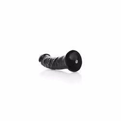 Real Rock - Curved Realistic Dildo with Suction Cup 6 inches - Black