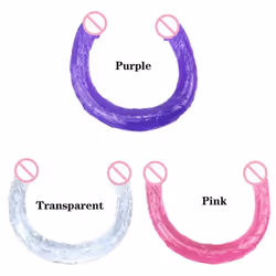 Double Head Dildo Long Jelly Realistic Dildo Double Ended Dildo Flexible Big Dildo For Women Masturbator Sex Toys For Lesbian - pink -L