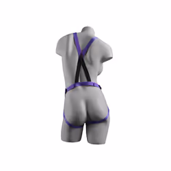 Pipedream Dillio Strap-On Suspender Harness Set Purple 7 Inch