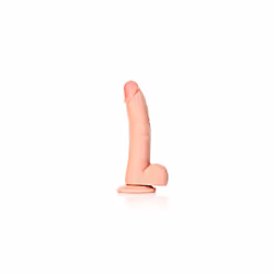Real Rock - Curved Realistic Dildo & Balls with Suction Cup 8 inches - Skin