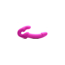 Evoke Vibrating Strapless Strap-On - Pink