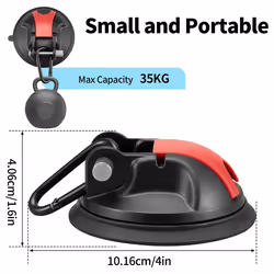 4 PCS Heavy Duty Suction Cup Hooks for Camping, Car, RV, Window - Camping