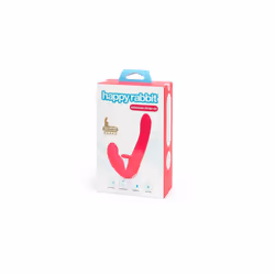 Happy Rabbit Rechargeable Vibrating Strapless Strap On Pink