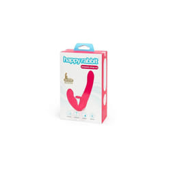 Happy Rabbit Rechargeable Vibrating Strapless Strap On Pink