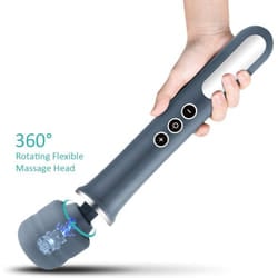 Cordless Personal Wand Electric Massager with 10 Powerful Magic Vibrations, MANFLY Rechargeable Handheld Back Massager Wand Massage