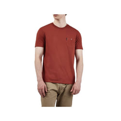 BEN SHERMAN Mens T Shirt Plain Casual Summer Tee - Maroon, XL