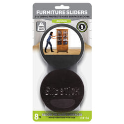 Slipstick cB136 Premium Felt Furniture Sliders for Hardwood Floors 8 Pack Reusable 3-12A Round Furniture Movers for Sliding on Hard Surfaces  Heavy Du
