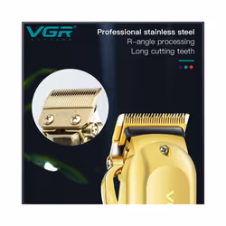 VGR Hair Clipper Hair Trimmer for Men Hair Cutting Machine Beard Trimmer Profesional Cordless Haircut Machine Rechargeable V-278 - gold without box