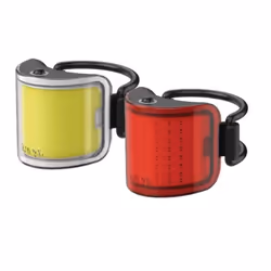 Knog 10.75655, Rear lighting + Front lighting (set), Red, Yellow, Plastic, Silicone, CE, LED