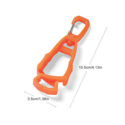 Outdoor Protective Gloves Clip Hanger Multi-purpose Safety Work Gloves - Orange 1PC