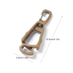 Outdoor Protective Gloves Clip Hanger Multi-purpose Safety Work Gloves - Khaki 1PC