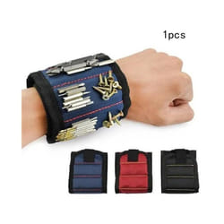 Woodworking Magnetic Wristband Portable Tool Bag Electrician Wrist Tool - red