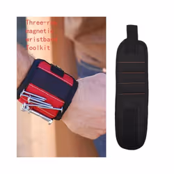 Woodworking Magnetic Wristband Portable Tool Bag Electrician Wrist Tool - blue
