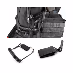 Molle Airsoft coil sling military elastic Tool Bags Belt spring strap - Tan