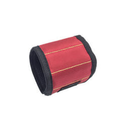 Magnetic Wristband Portable Tool Bag with 3 Magnet Electrician Wrist Tool - Red
