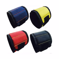 Magnetic Wristband Portable Tool Bag with 3 Magnet Electrician Wrist Tool - Red