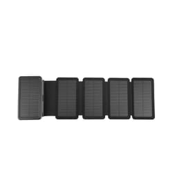 20000mAh Foldable Solar Power Bank with Solar Panels Portable Waterproof - Black 4 solar panel