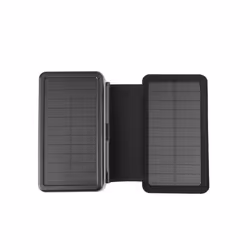 20000mAh Foldable Solar Power Bank with Solar Panels Portable Waterproof - Black 1 solar panel