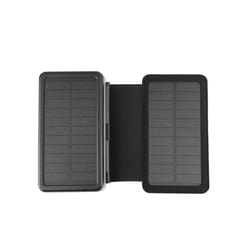 20000mAh Foldable Solar Power Bank with Solar Panels Portable Waterproof - Black 1 solar panel
