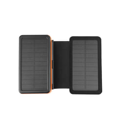 20000mAh Foldable Solar Power Bank with Solar Panels Portable Waterproof - Orange 1 solar panel