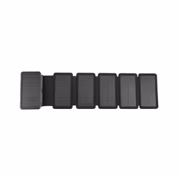20000mAh Foldable Solar Power Bank with Solar Panels Portable Waterproof - Black 5 solar panel