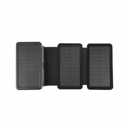 20000mAh Foldable Solar Power Bank with Solar Panels Portable Waterproof - Black 2 solar panel