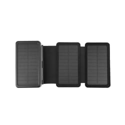20000mAh Foldable Solar Power Bank with Solar Panels Portable Waterproof - Black 2 solar panel