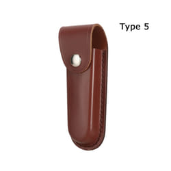 Equipment Knife Sheath Holster Leather Sheath Holder Fold Knife Tool Flashlight - 5