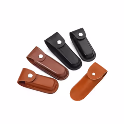 Equipment Knife Sheath Holster Leather Sheath Holder Fold Knife Tool Flashlight - 1