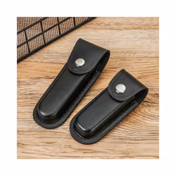 Equipment Knife Sheath Holster Leather Sheath Holder Fold Knife Tool Flashlight - 4