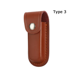 Equipment Knife Sheath Holster Leather Sheath Holder Fold Knife Tool Flashlight - 3