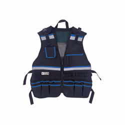 Tool Vest With Adjustable Straps, Tool Pockets, Tool Bags Belt Loops And - Blue