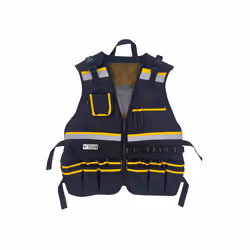Tool Vest With Adjustable Straps, Tool Pockets, Tool Bags Belt Loops And - Yellow