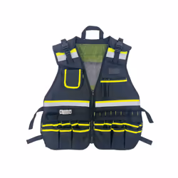 Tool Vest With Adjustable Straps, Tool Pockets, Tool Bags Belt Loops And - Green
